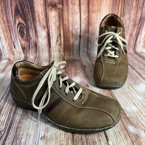 Skechers Y2K Mens Size 8 Brown Leather Bicycle Toe Oxfords Casual Shoes 4400